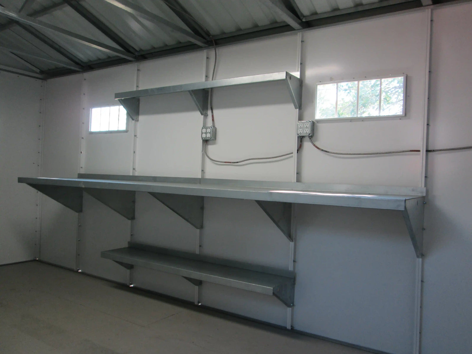 U-panel steel roof and eave detail