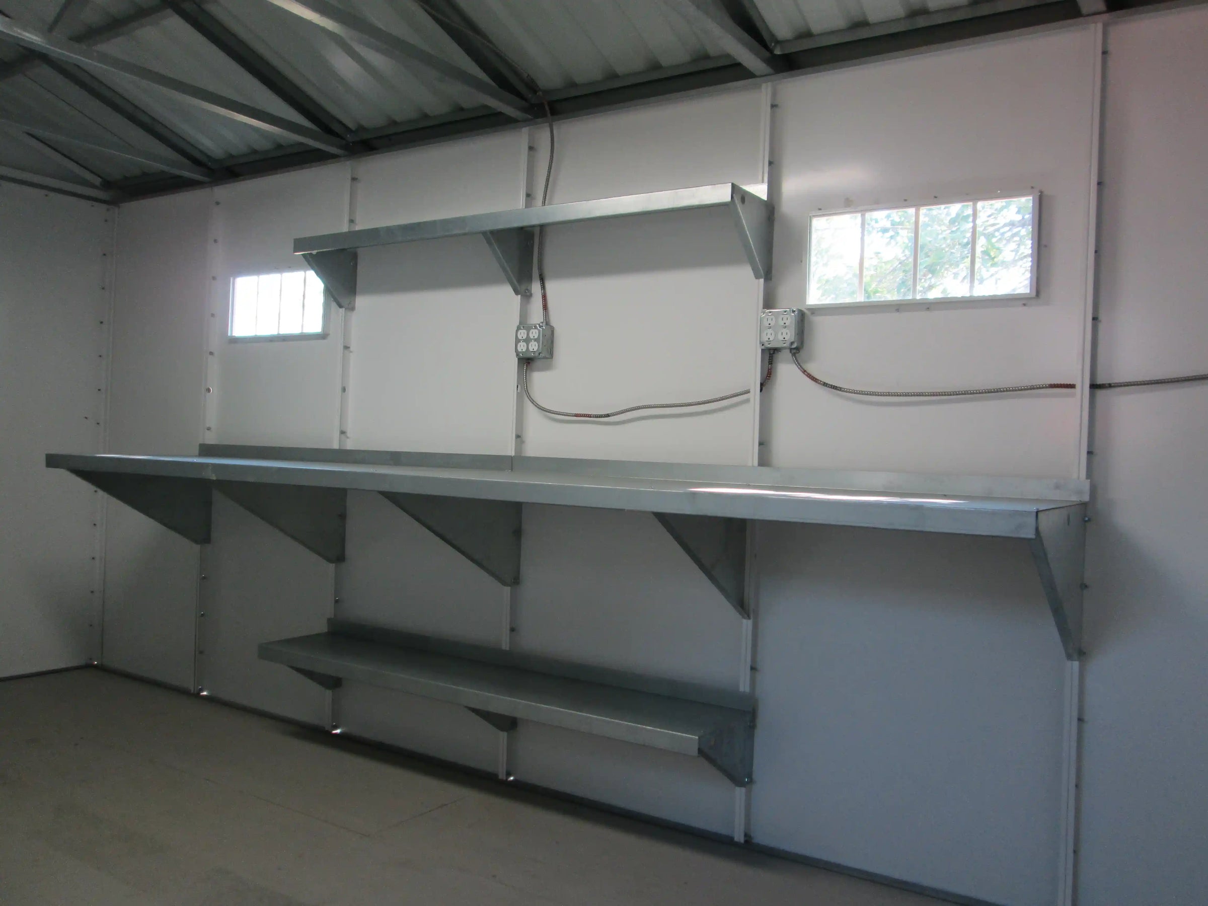 U-panel steel roof and eave detail