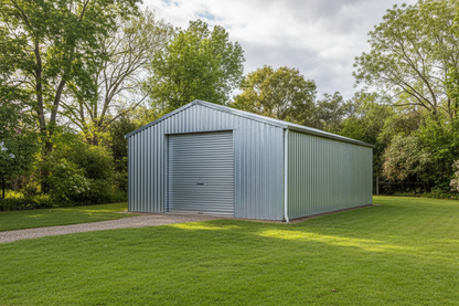 12' W x 16' L Peak Roof Steel Building