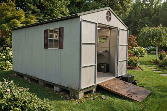 10' W x 16' L Peak Roof Steel Building